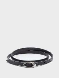 Sale Aeyde Elby Leather Belt Black/Silver