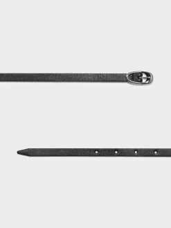 Sale Aeyde Elby Leather Belt Black/Silver