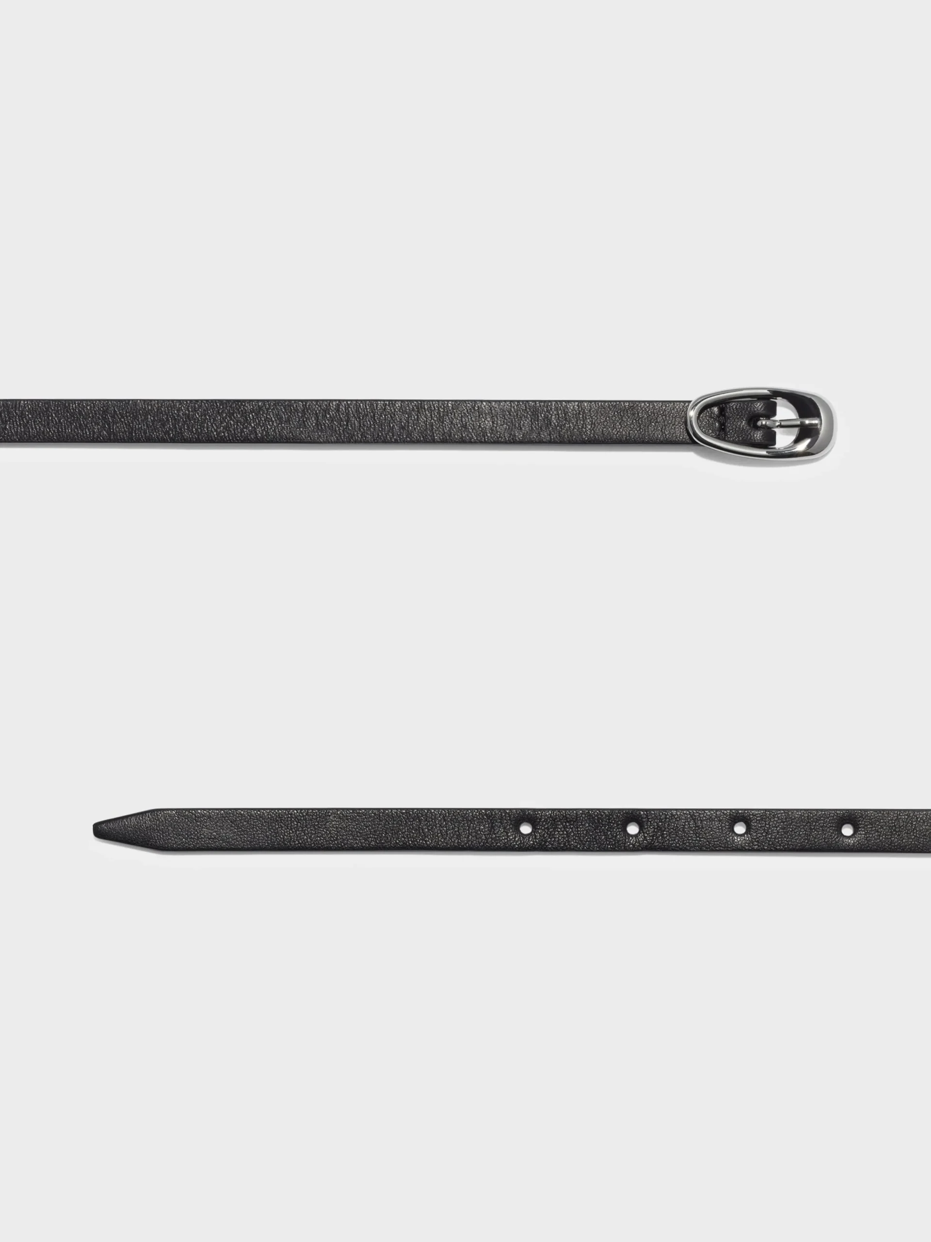 Sale Aeyde Elby Leather Belt Black/Silver