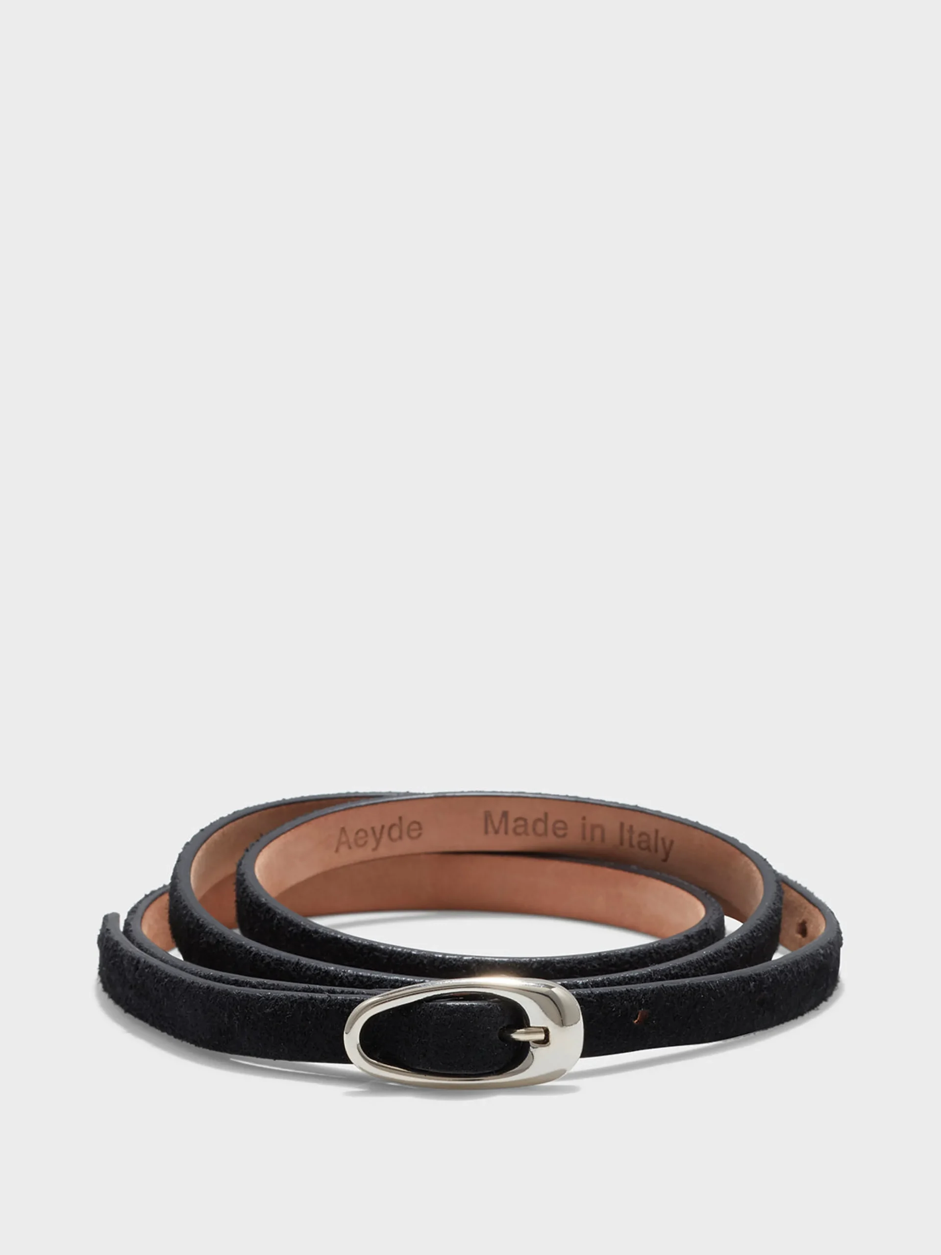 Hot Aeyde Elby Suede Belt Black/Silver