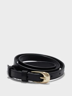 Hot Aeyde Eleanor Leather Belt Black/Gold Calf