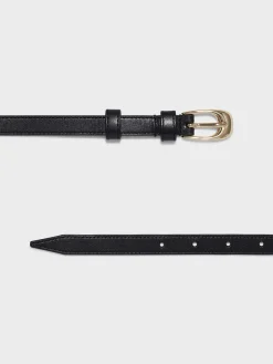 Hot Aeyde Eleanor Leather Belt Black/Gold Calf