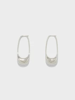 Sale Aeyde Eleanora Palladium-Plated Hoop Earrings Palladium Plated