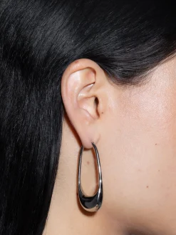 Sale Aeyde Eleanora Palladium-Plated Hoop Earrings Palladium Plated