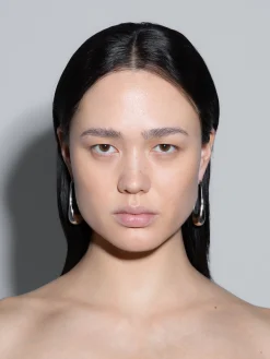 Sale Aeyde Eleanora Palladium-Plated Hoop Earrings Palladium Plated