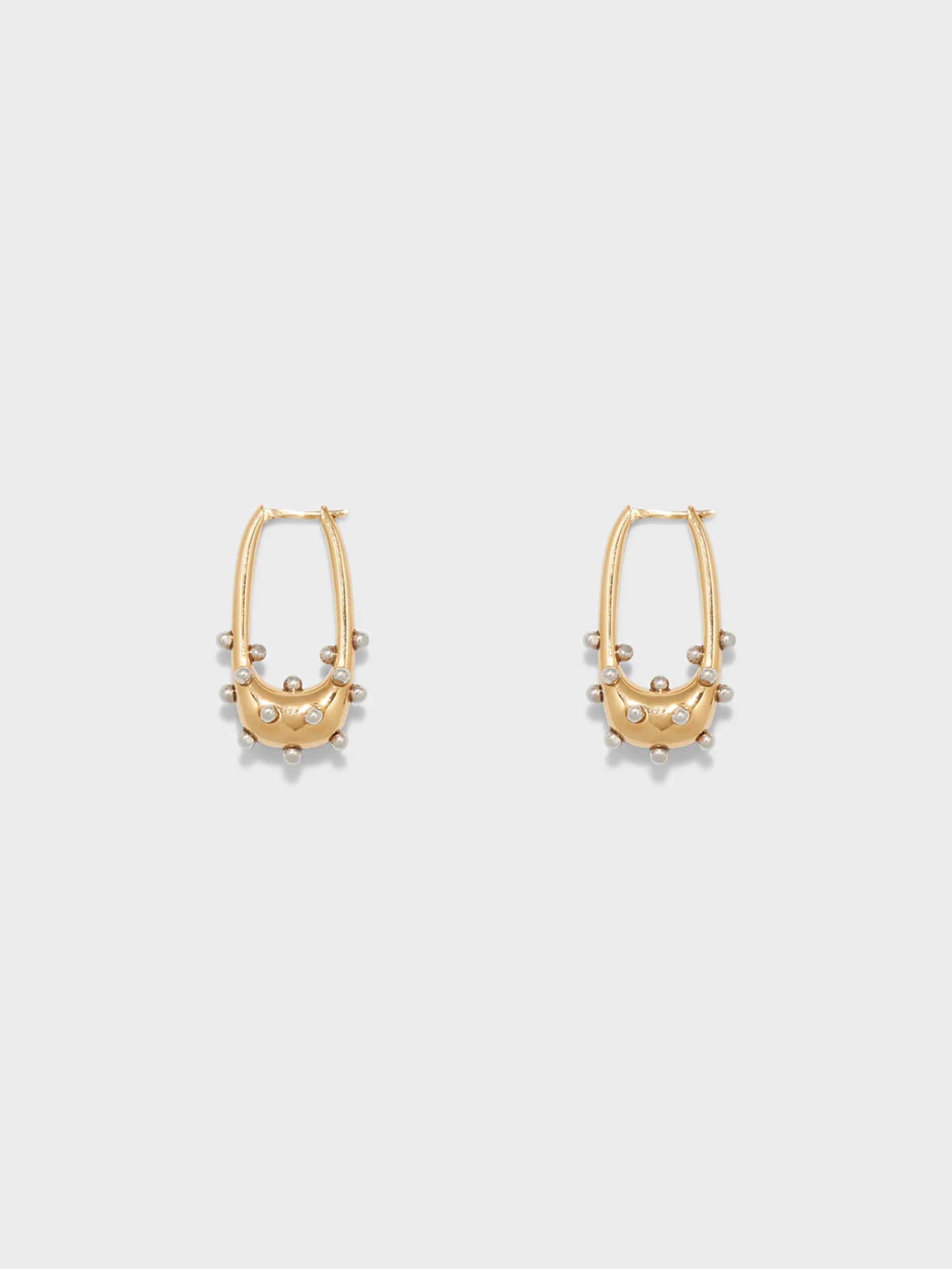 Outlet Aeyde Elias 18kt Gold and Palladium-Plated Hoop Earrings Gold/Palladium Plated Brass