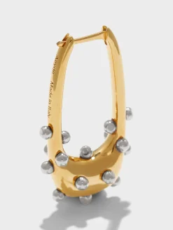 Outlet Aeyde Elias 18kt Gold and Palladium-Plated Hoop Earrings Gold/Palladium Plated Brass
