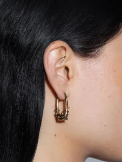 Outlet Aeyde Elias 18kt Gold and Palladium-Plated Hoop Earrings Gold/Palladium Plated Brass