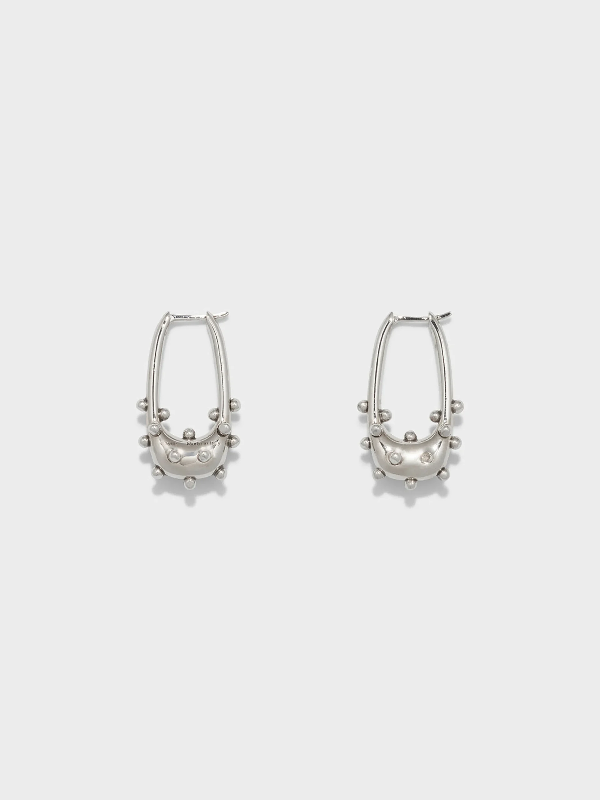 Discount Aeyde Elias Palladium-Plated Hoop Earrings Palladium Plated