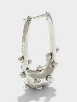 Discount Aeyde Elias Palladium-Plated Hoop Earrings Palladium Plated