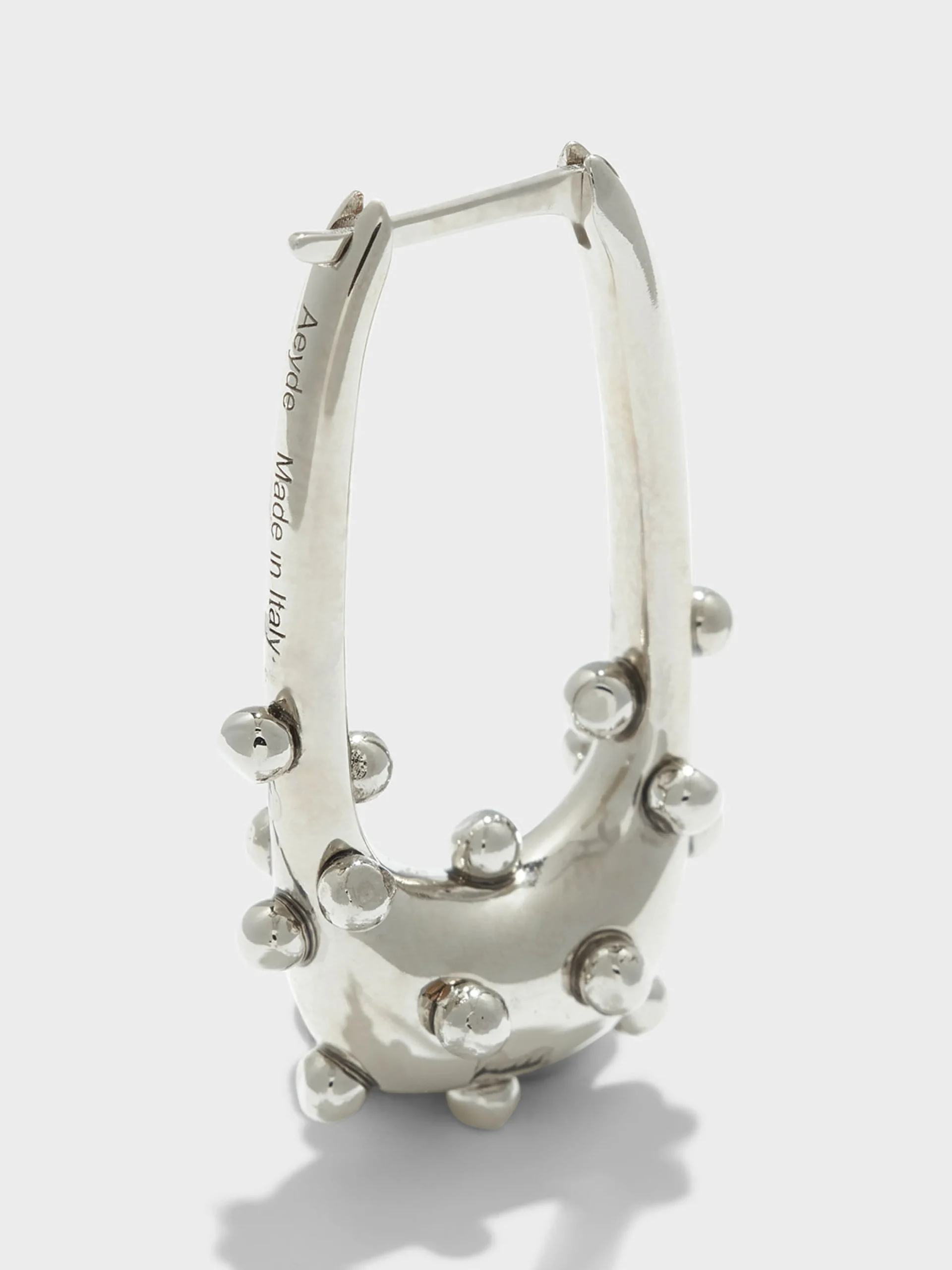 Discount Aeyde Elias Palladium-Plated Hoop Earrings Palladium Plated