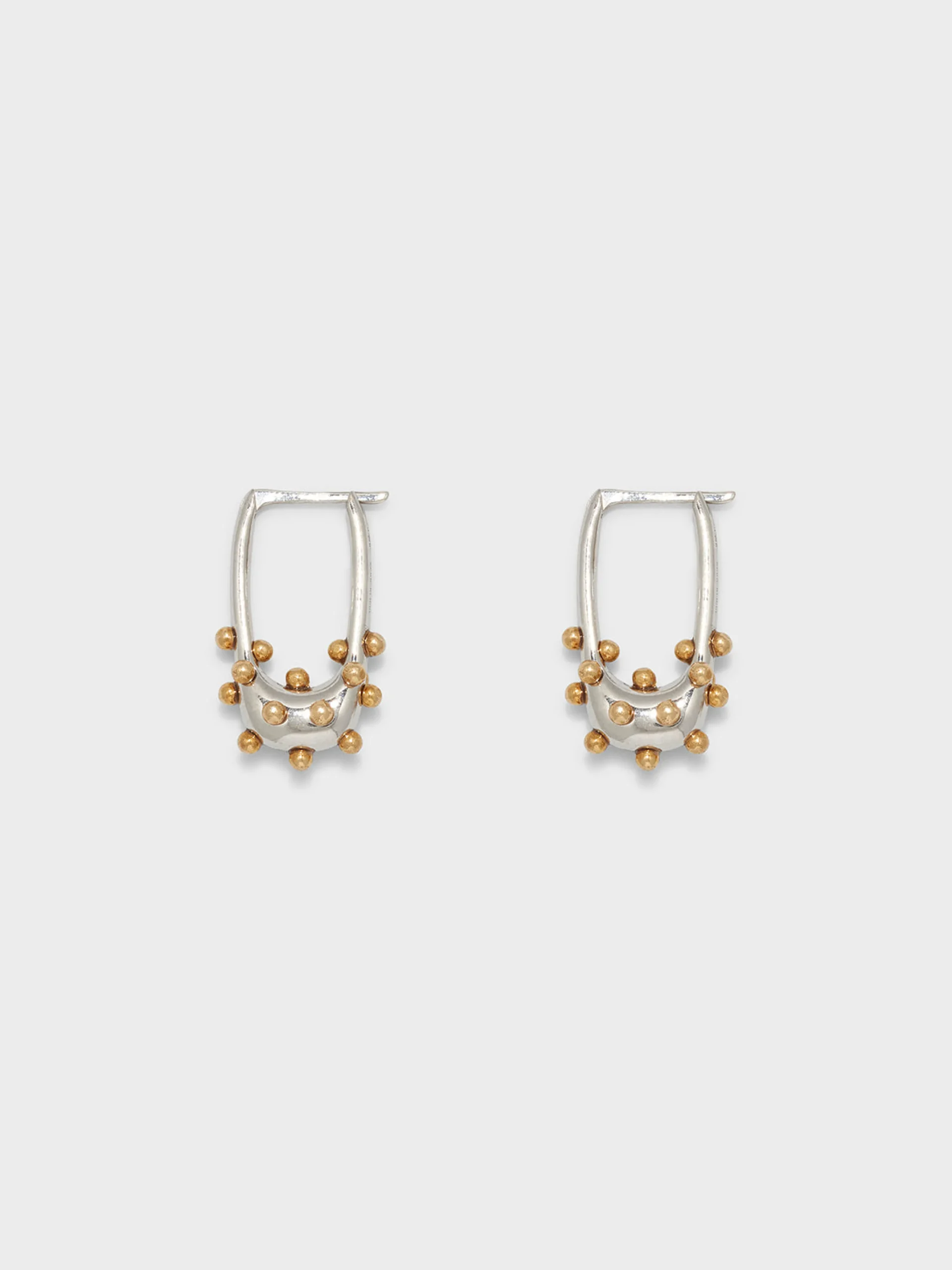 Fashion Aeyde Elijah Palladium and 18kt Gold-Plated Hoop Earrings Palladium/18k Gold Plated