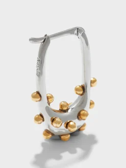 Fashion Aeyde Elijah Palladium and 18kt Gold-Plated Hoop Earrings Palladium/18k Gold Plated