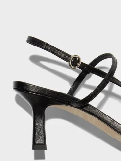 Fashion Aeyde Elise Leather Toe-Post Sandals Black Nappa