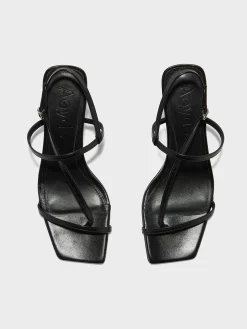 Fashion Aeyde Elise Leather Toe-Post Sandals Black Nappa