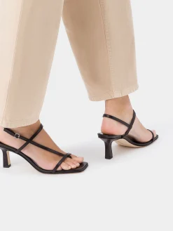 Fashion Aeyde Elise Leather Toe-Post Sandals Black Nappa