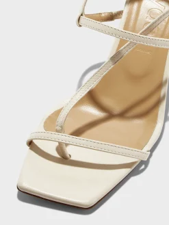 Sale Aeyde Elise Leather Toe-Post Sandals Creamy Nappa