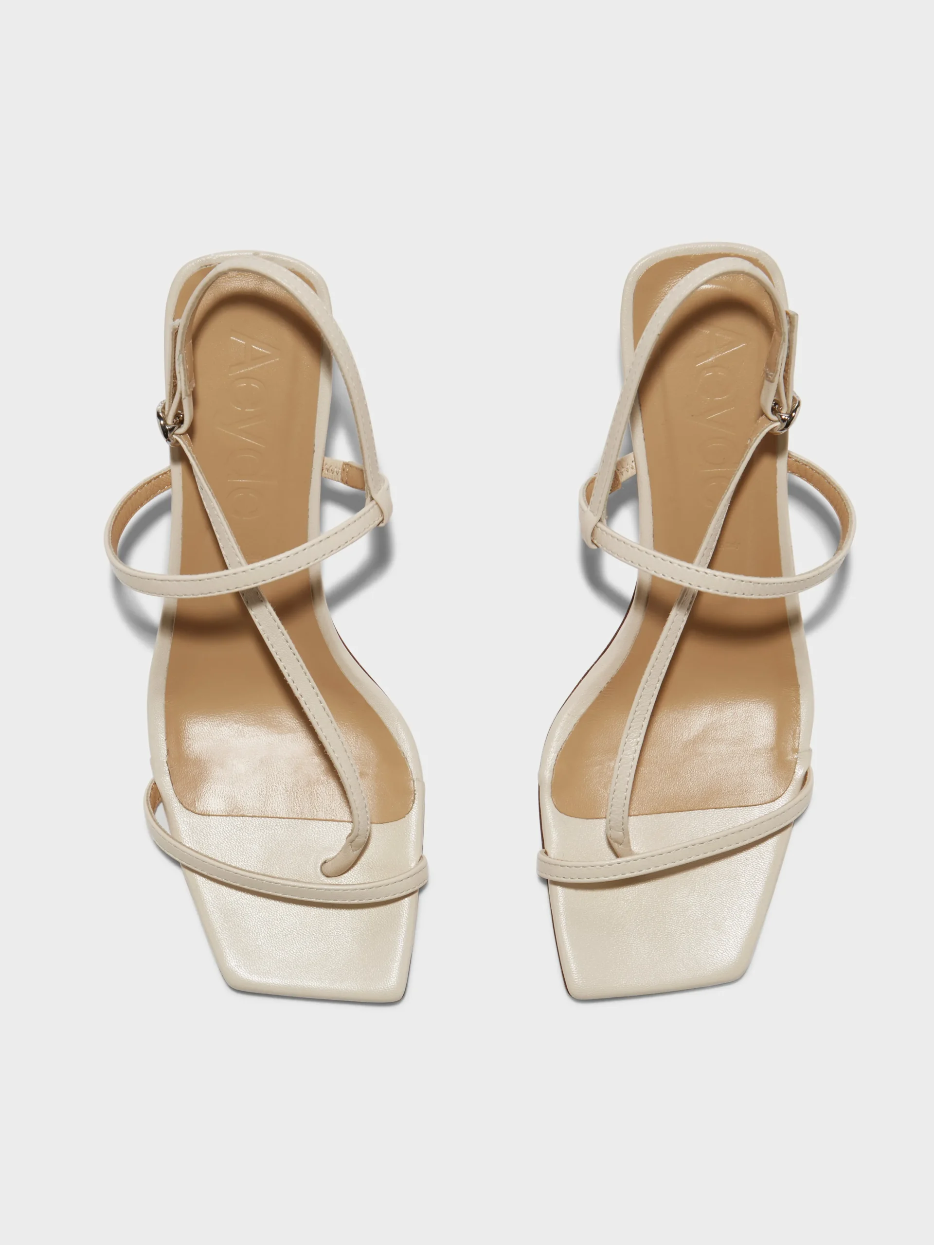 Sale Aeyde Elise Leather Toe-Post Sandals Creamy Nappa