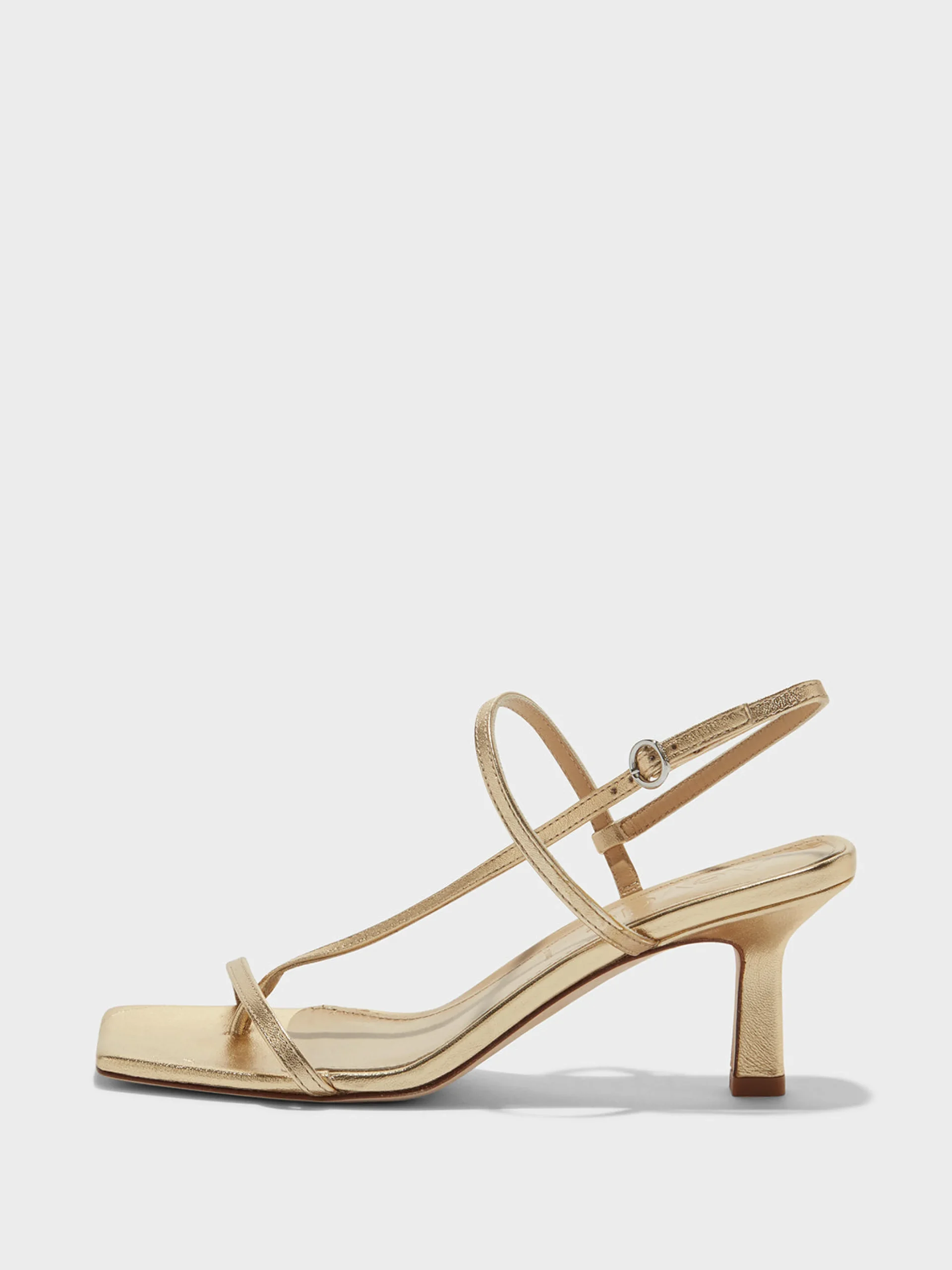 Hot Aeyde Elise Leather Toe-Post Sandals Gold Nappa