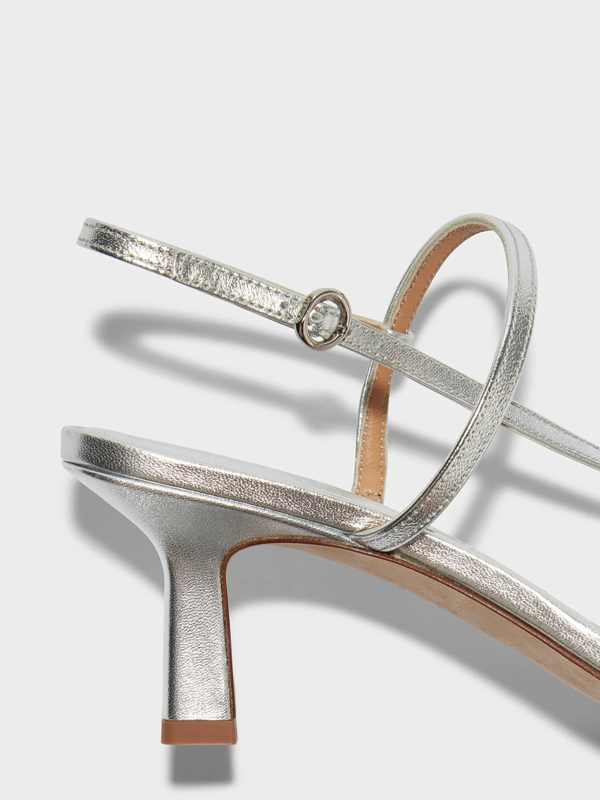 Best Aeyde Elise Leather Toe-Post Sandals Silver Nappa