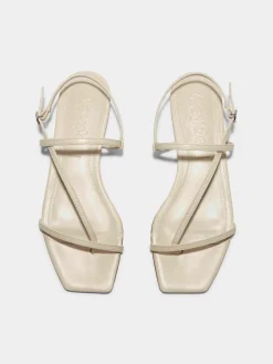 Clearance Aeyde Ella Leather Toe-Post Sandals Creamy Nappa