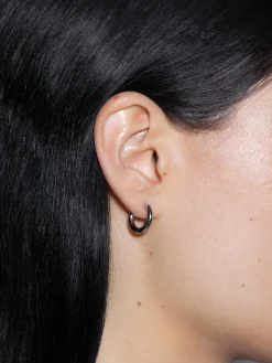 Hot Aeyde Elliot Palladium-Plated Hoop Earrings Palladium Plated