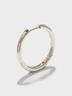 Clearance Aeyde Elona Medium Palladium-Plated Hoop Earrings Palladium Plated
