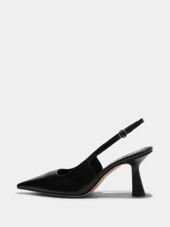 Hot Aeyde Fernanda Leather Slingback Pumps Black Nappa