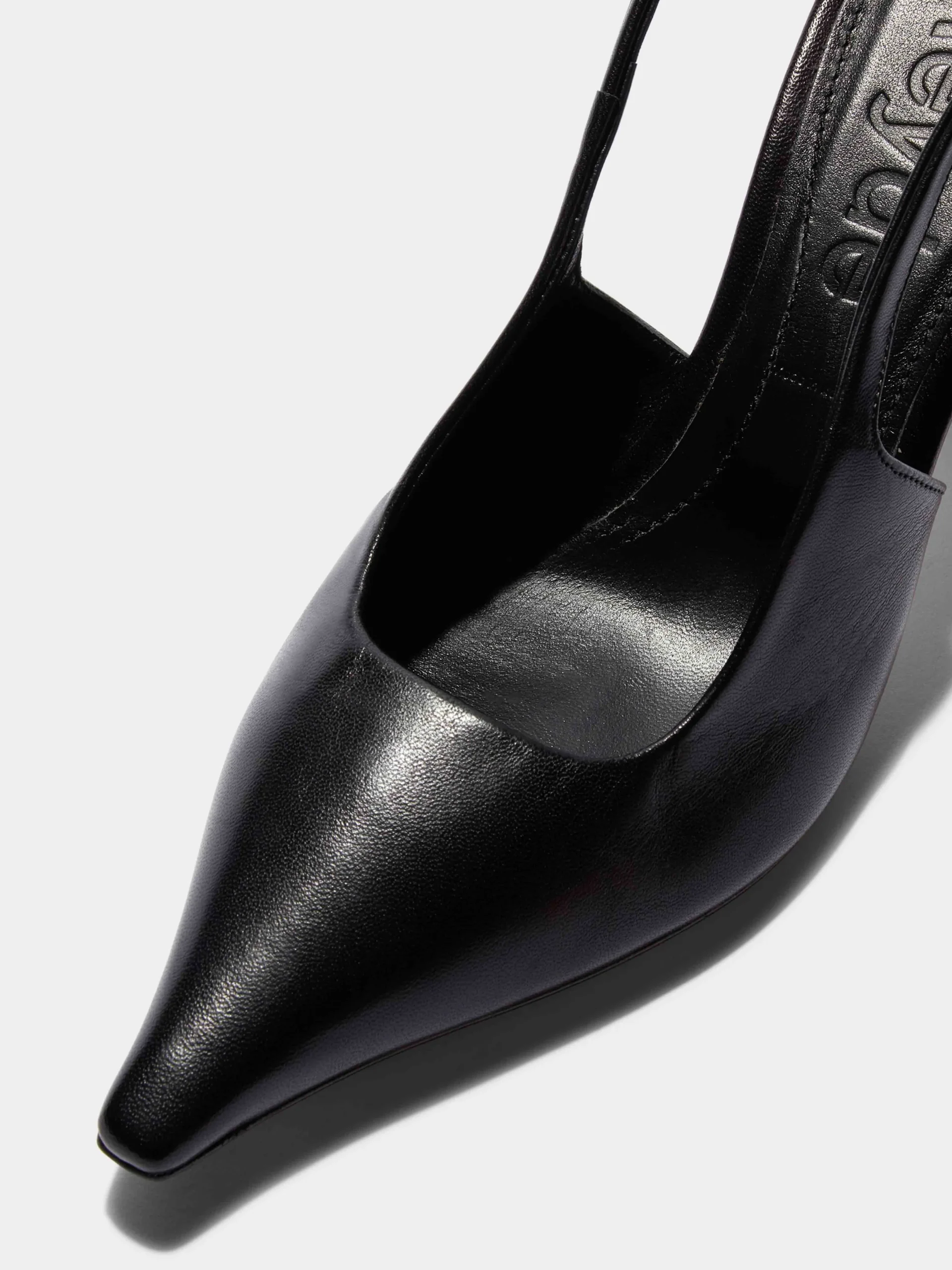 Hot Aeyde Fernanda Leather Slingback Pumps Black Nappa