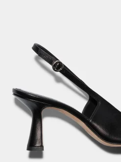 Hot Aeyde Fernanda Leather Slingback Pumps Black Nappa