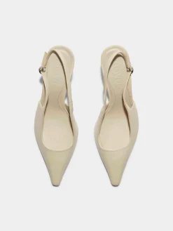 Best Aeyde Fernanda Leather Slingback Pumps Creamy Nappa
