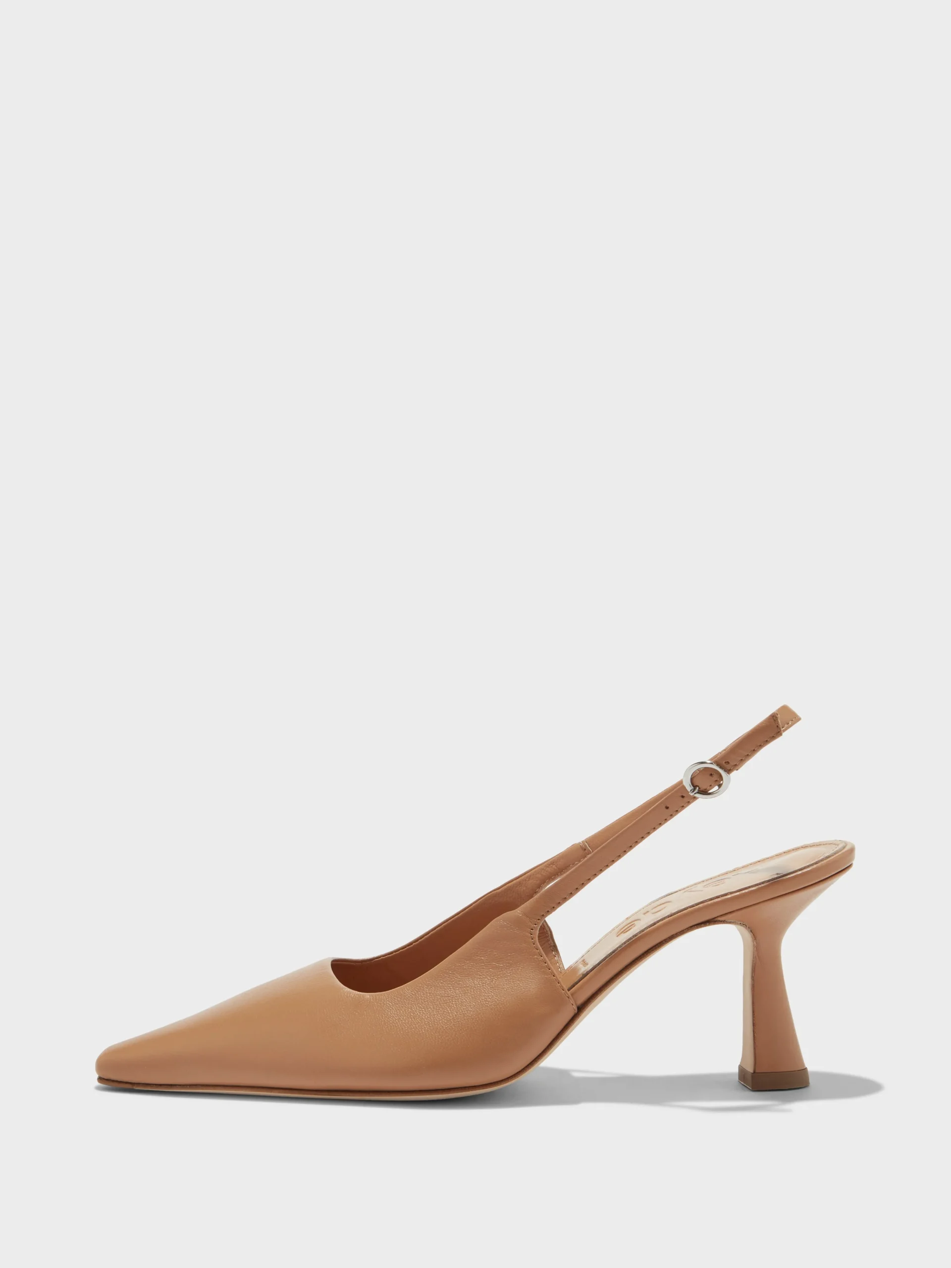 Discount Aeyde Fernanda Leather Slingback Pumps Hazelnut Nappa