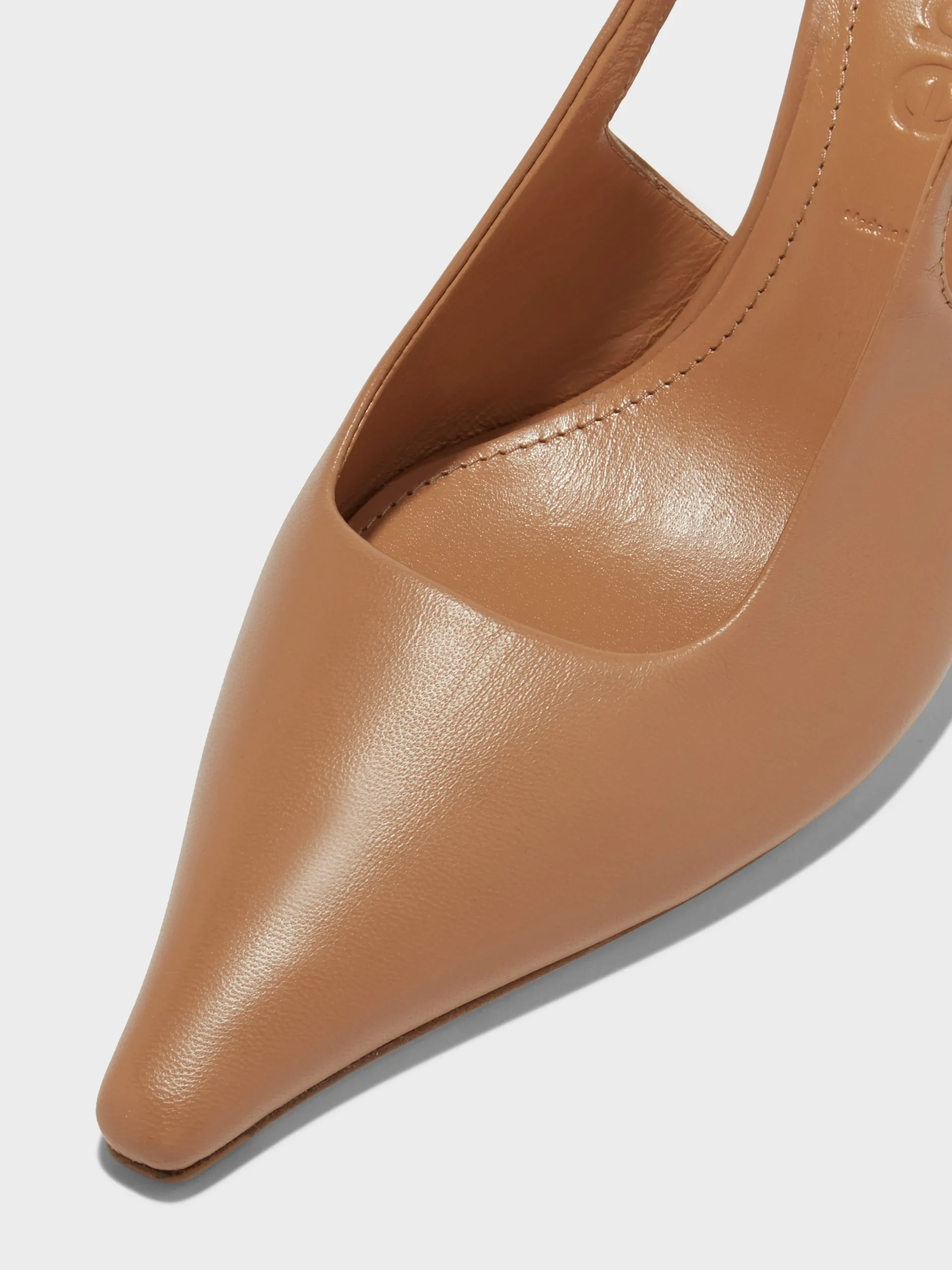 Discount Aeyde Fernanda Leather Slingback Pumps Hazelnut Nappa