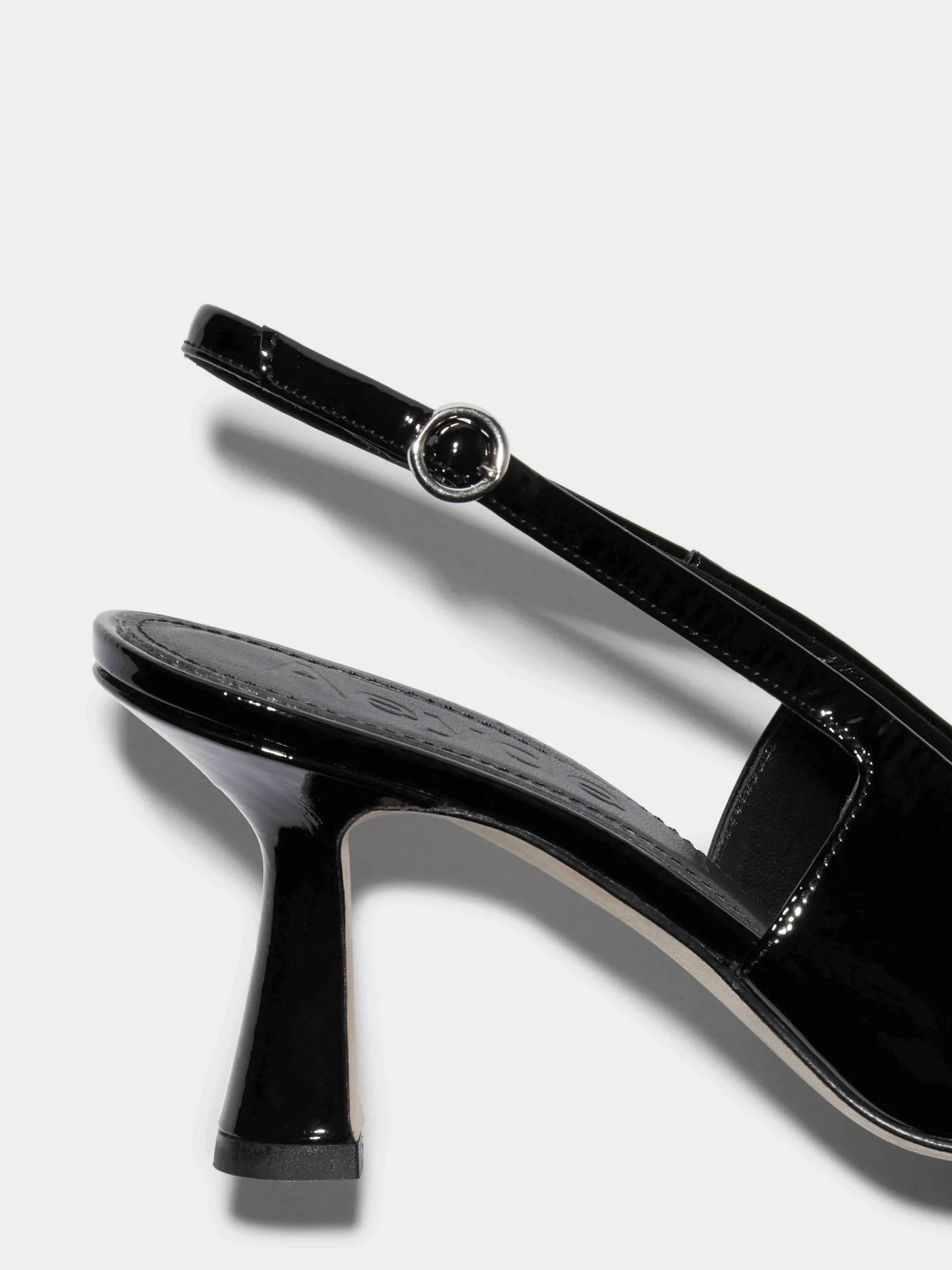Clearance Aeyde Fernanda Leather Slingback Pumps Black Patent