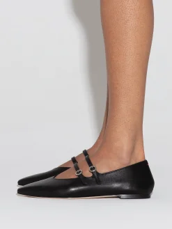 Best Aeyde Franny Leather Flats Black Nappa