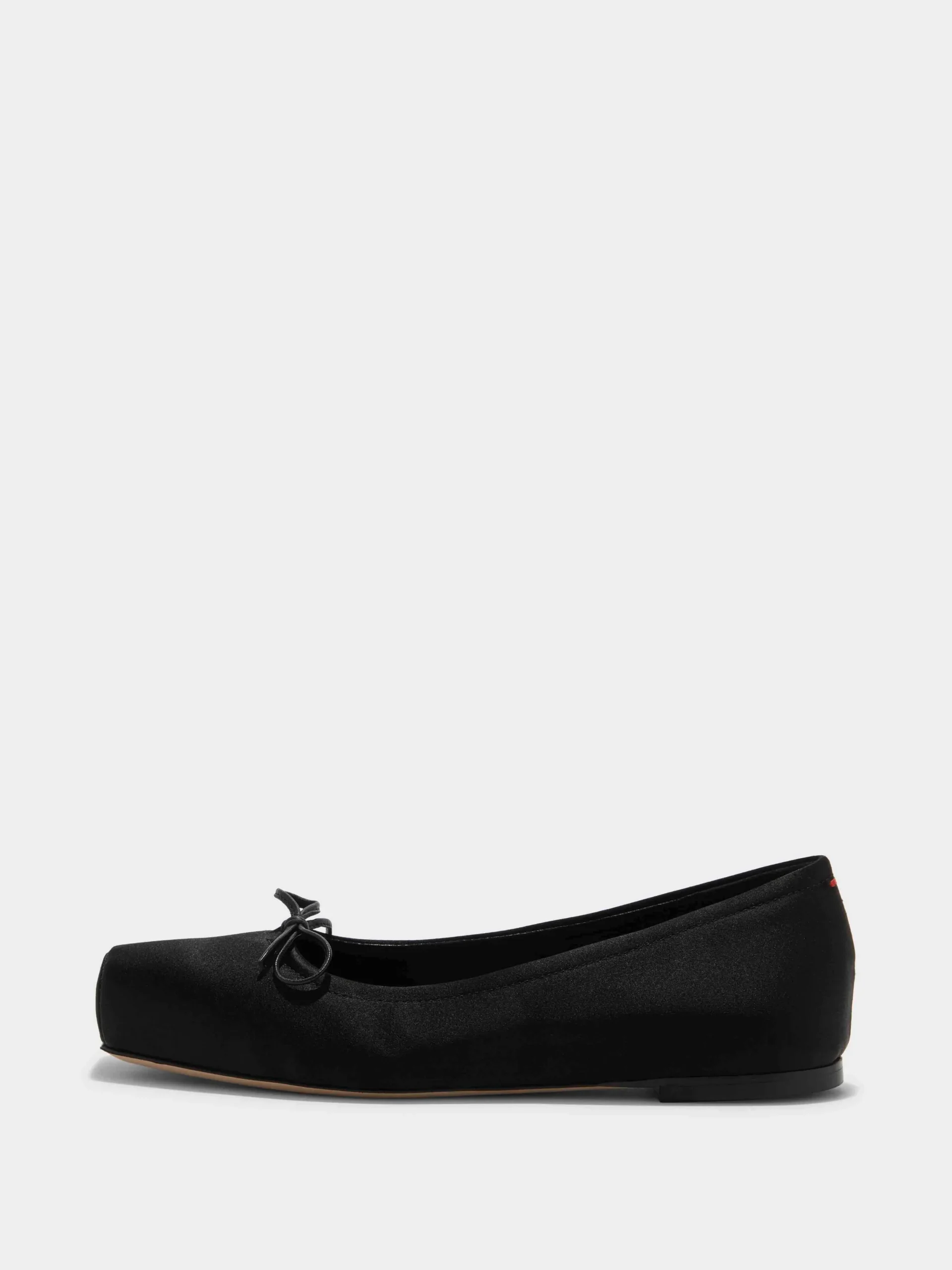 Best Aeyde Gabriella Satin Ballet Flats Black Satin