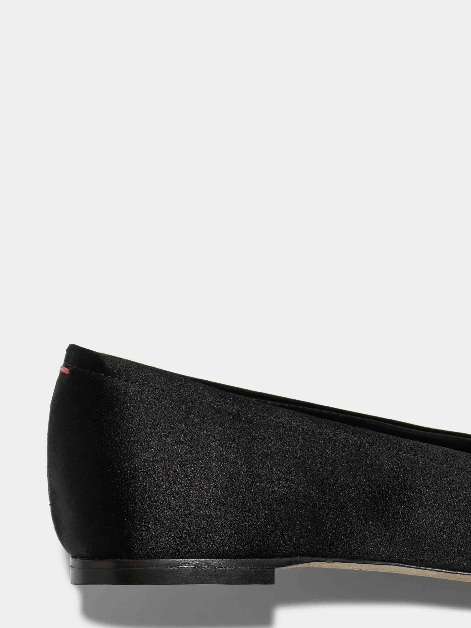 Best Aeyde Gabriella Satin Ballet Flats Black Satin