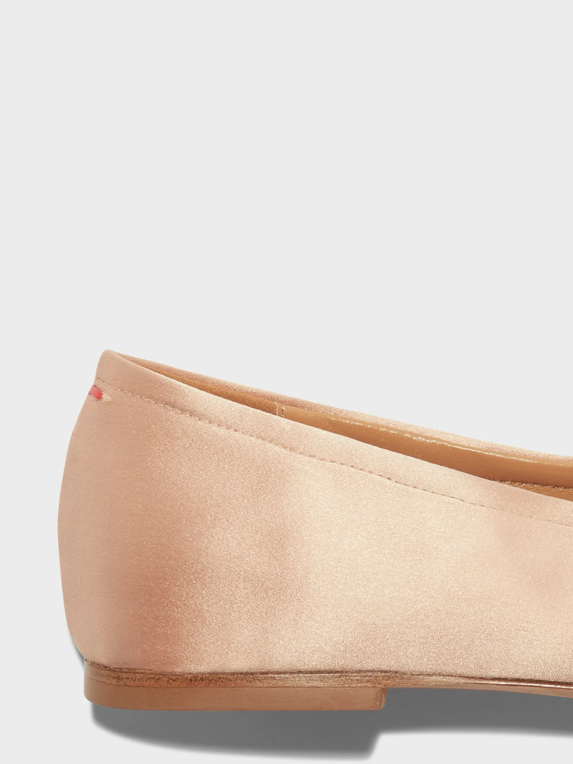 Hot Aeyde Gabriella Satin Ballet Flats Peach Satin