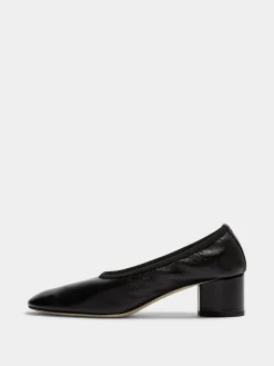 Outlet Aeyde Gemma Leather Ballet Pumps Black Nappa