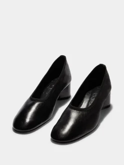 Outlet Aeyde Gemma Leather Ballet Pumps Black Nappa