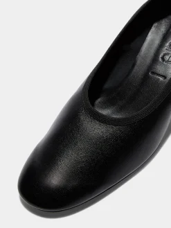 Outlet Aeyde Gemma Leather Ballet Pumps Black Nappa