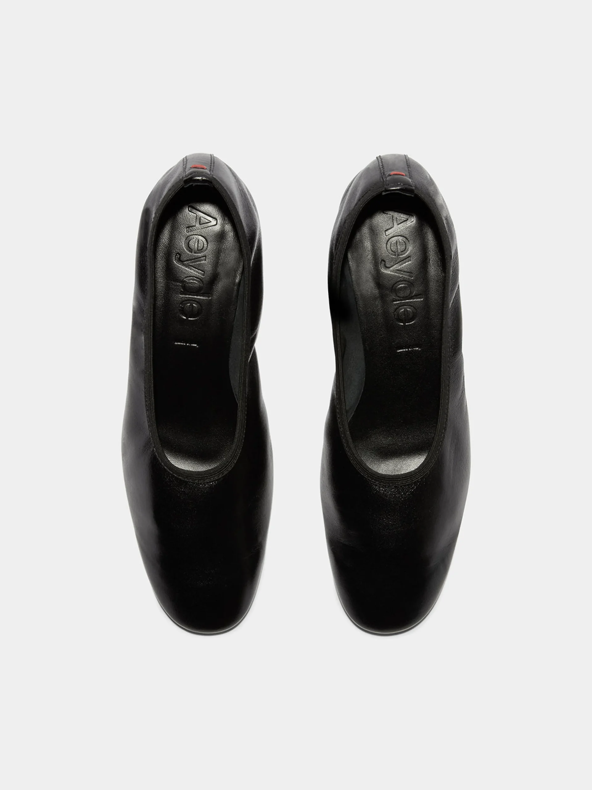 Outlet Aeyde Gemma Leather Ballet Pumps Black Nappa