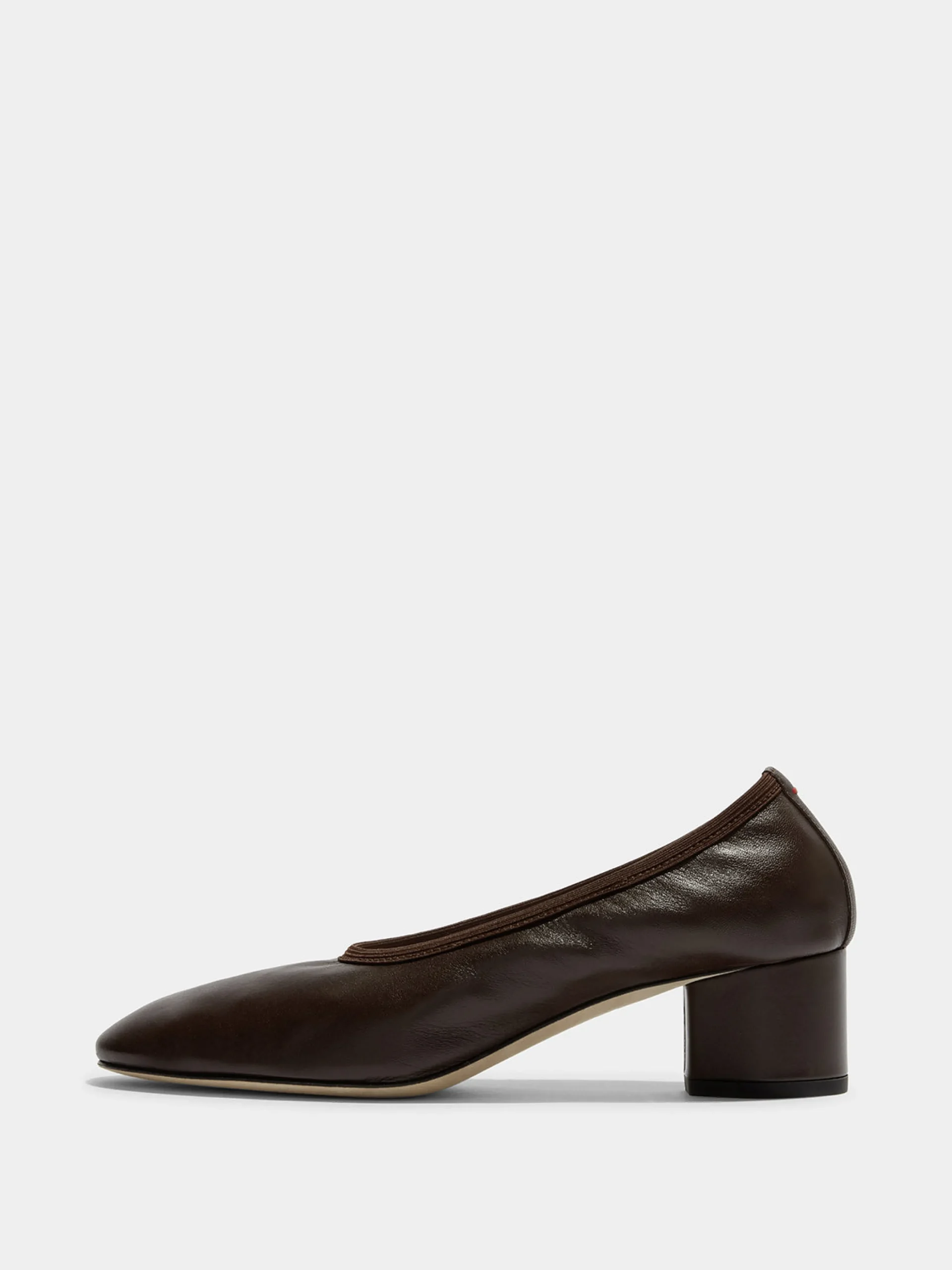 Online Aeyde Gemma Leather Ballet Pumps Moka Nappa