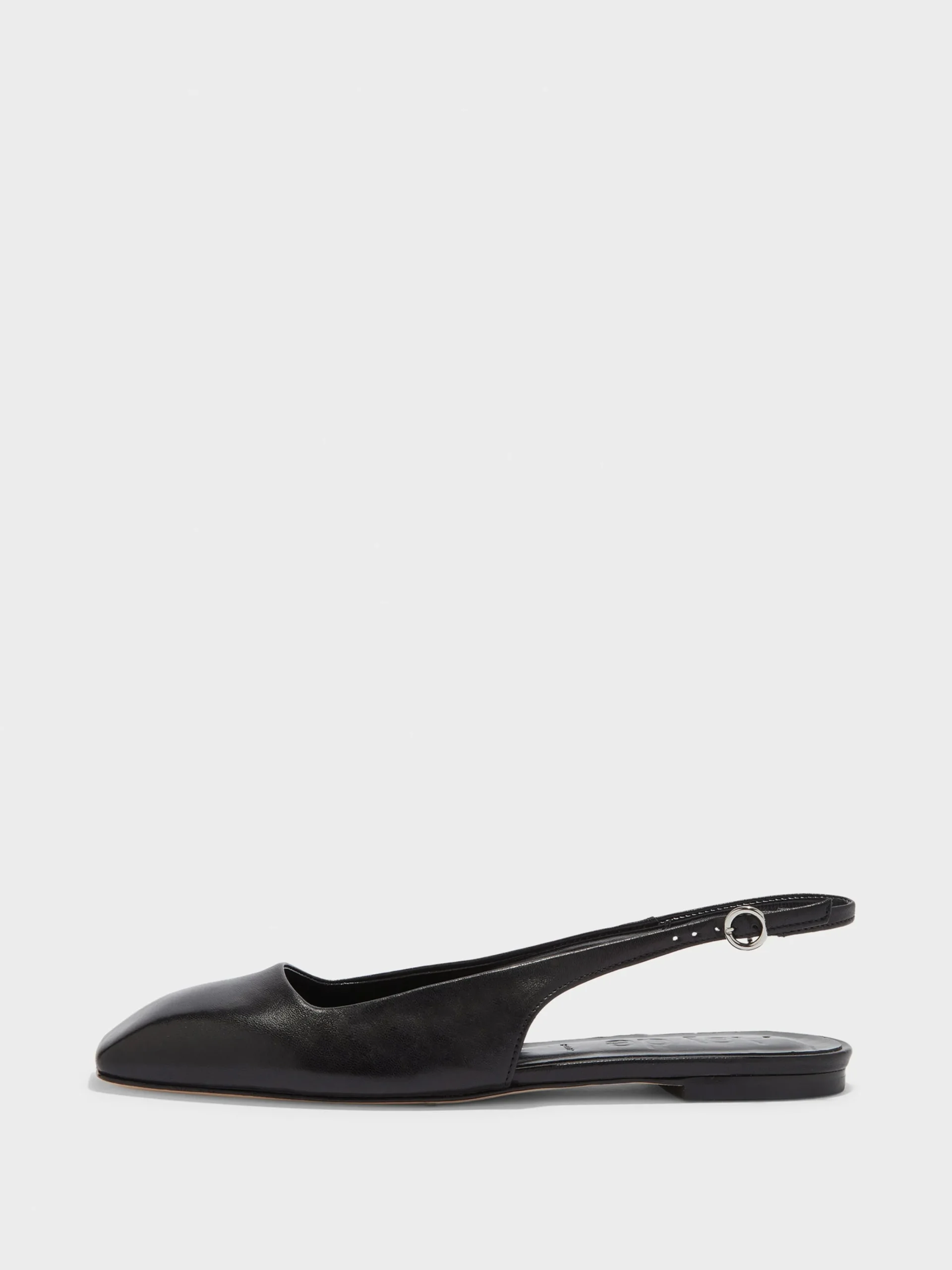 Outlet Aeyde Geraldine Leather Slingback Flats Black Nappa