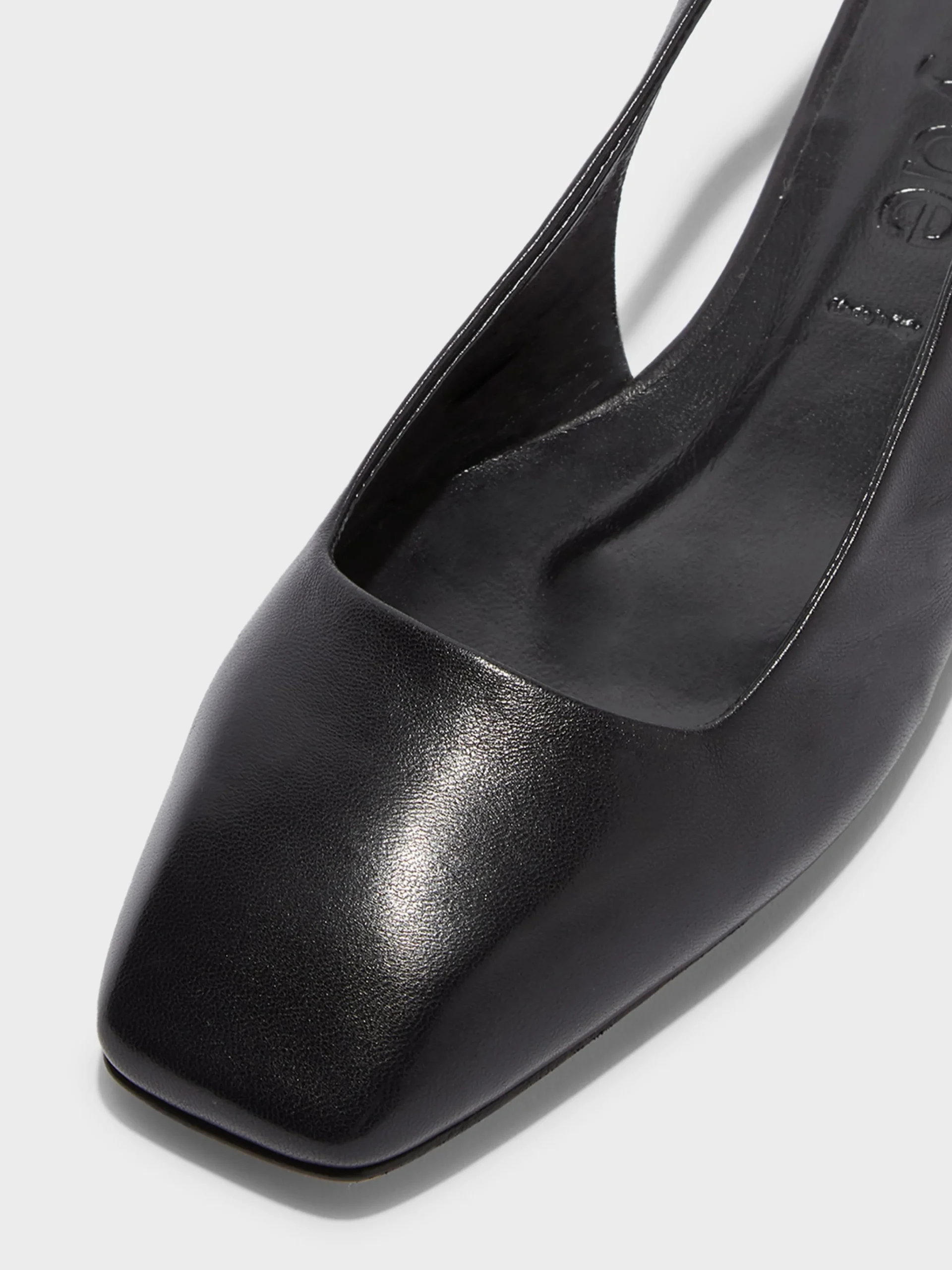 Outlet Aeyde Geraldine Leather Slingback Flats Black Nappa