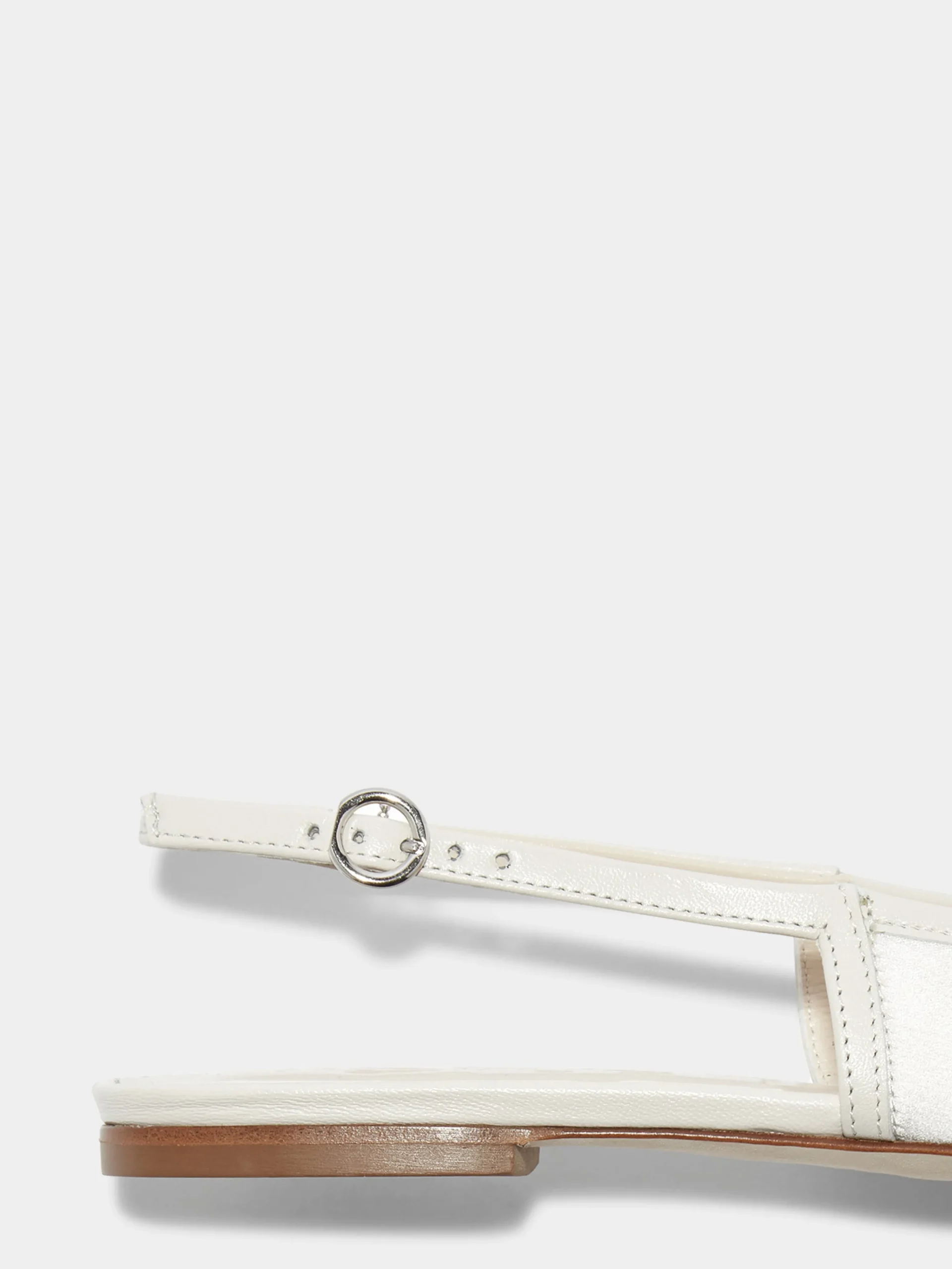 Discount Aeyde Geraldine Satin Toe-Cap Slingback Creamy Satin/Nappa