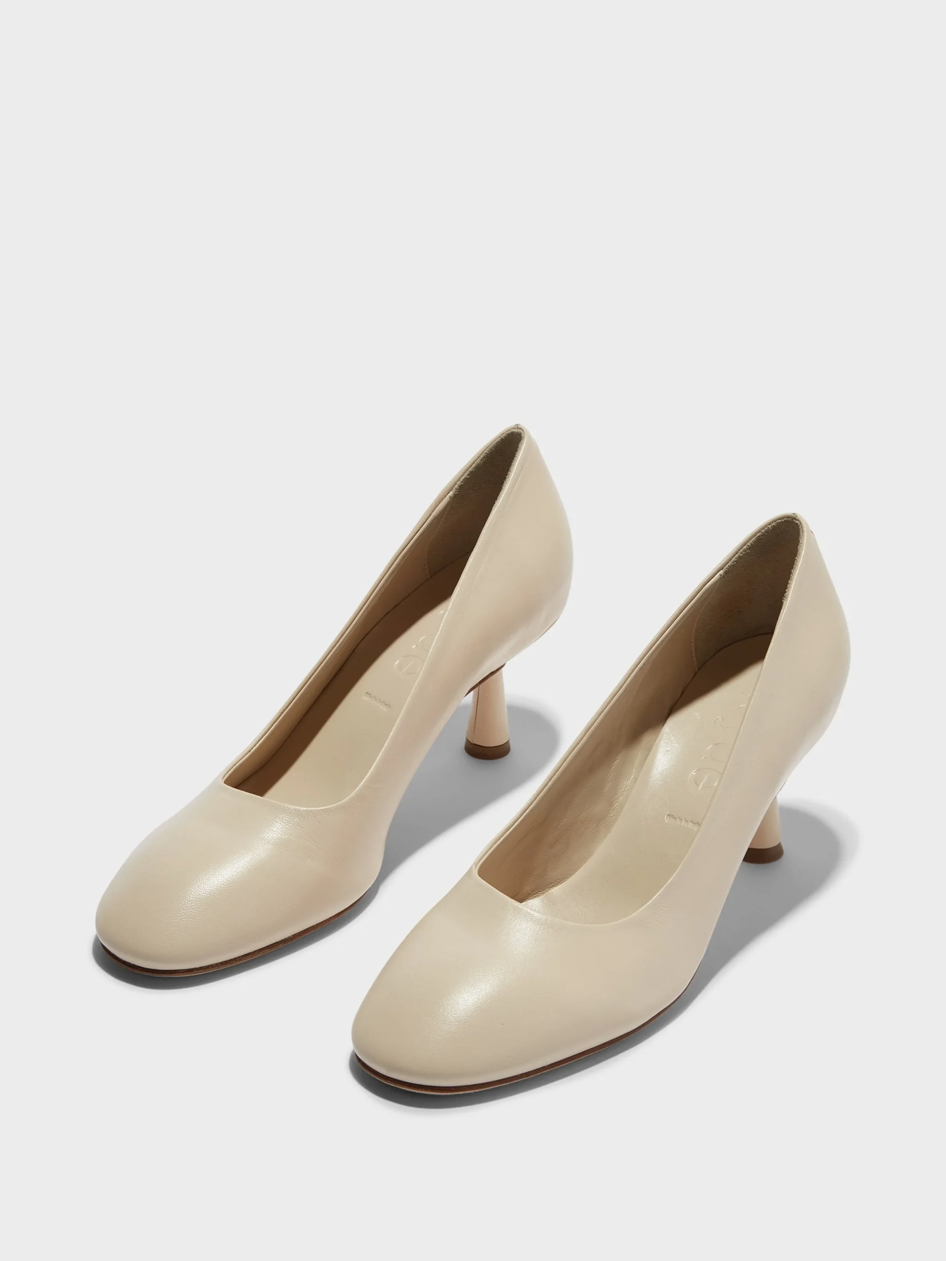 Sale Aeyde Giotta Leather Pumps Creamy Nappa
