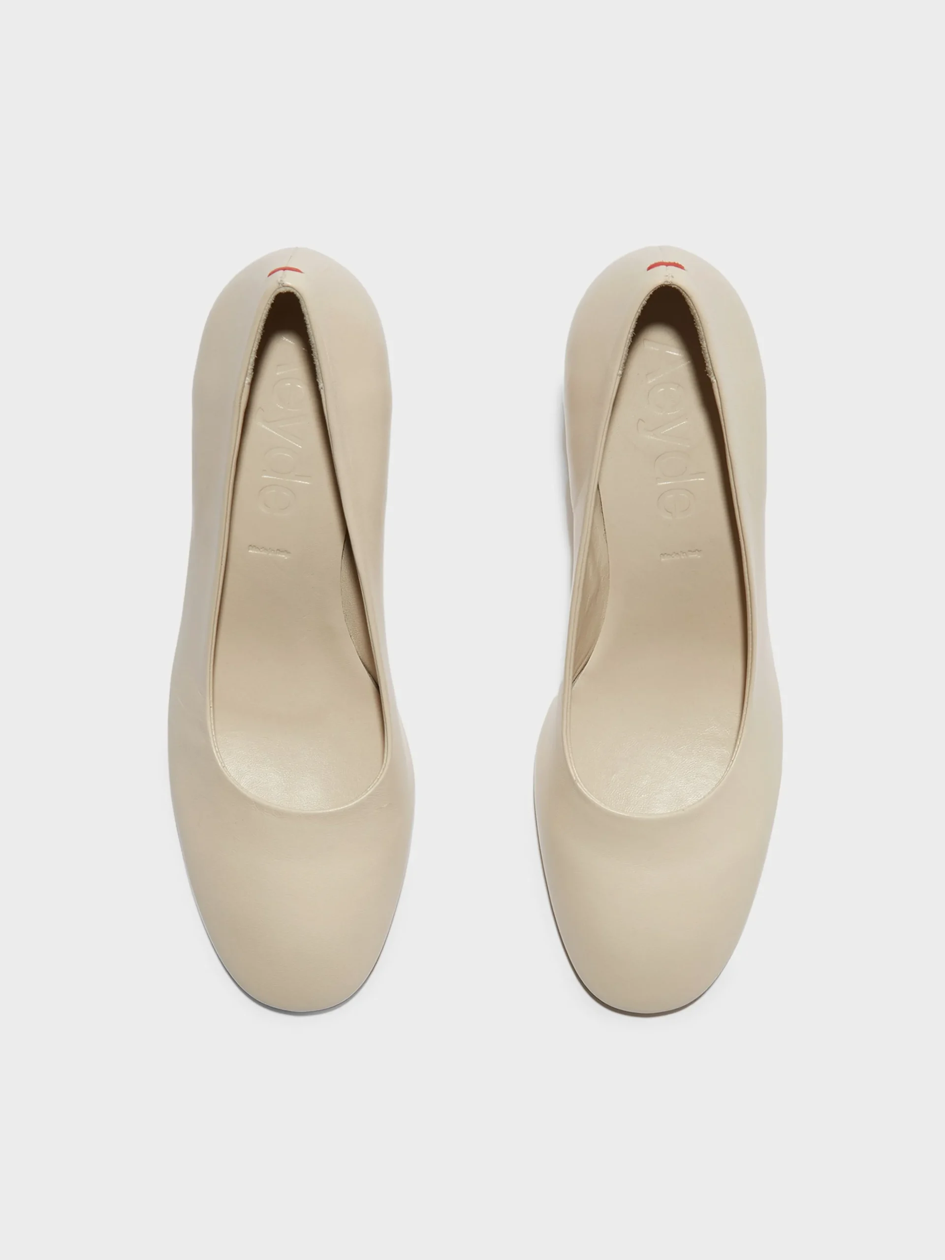 Sale Aeyde Giotta Leather Pumps Creamy Nappa