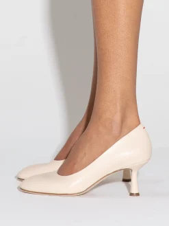 Sale Aeyde Giotta Leather Pumps Creamy Nappa