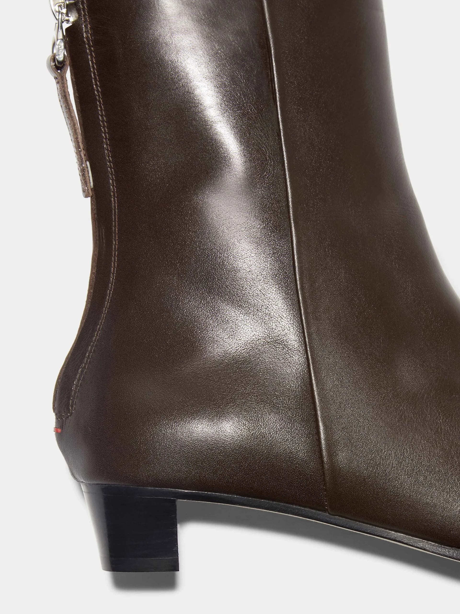 Clearance Aeyde Harriet Leather Ankle Boots Moka Calf